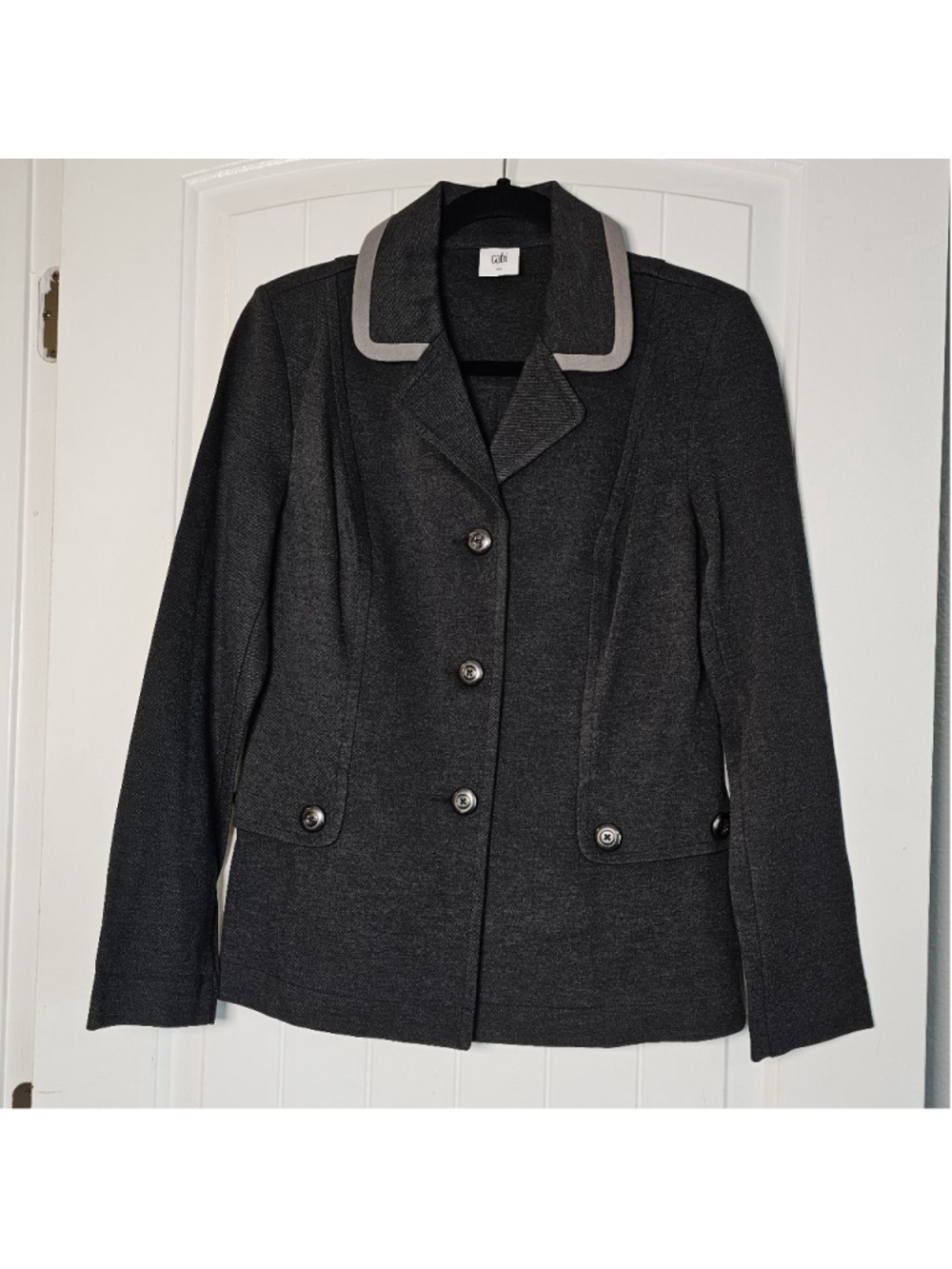 CAbi sm charcoal blazer